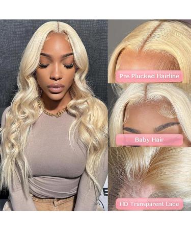 Octtsea 613 Blonde Lace Front Human Hair Wig 22 Inch Body Wave | Pre Plucked with Baby Hair | 150% Density HD Lace Frontal Wig for Women - Buy Online on GoSupps.com