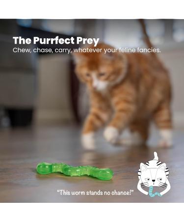 Catstages Orkakat Wiggle Worm Dental Catnip Cat Chew Toy - Buy Online on GoSupps.com
