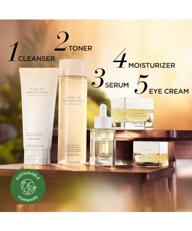 Elizabeth Arden White Tea Skin Solutions Nature's Superpower Glow Heroes 2-Piece Set with Fortifying Bi-Phase Oil Serum & Replenishing Micro-Gel Cream Hydrating & Brightening Vegan - Buy Online on GoSupps.com
