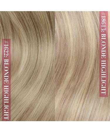 Youngsee Clip-In Real Hair Extensions - Ash Blonde & Platinum Blonde | 35cm 120g | 7PCS Remy Hair - Buy Online on GoSupps.com
