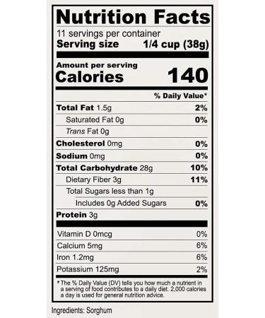 Anthony's Premium 1lb Sorghum Flour - Gluten Free, Non GMO, Finely Ground - Buy Online on GoSupps.com