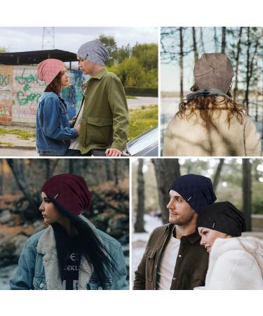 Slouch Beanie Hat for Men - Lightweight Jacquard Jersey Chemo Headgear & Running Hat - Stylish Summer Accessory - Buy Online on GoSupps.com