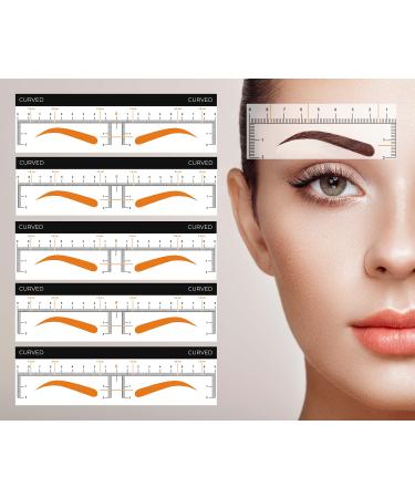 50 PCS The Perfect Brow Stencil Eyebrow stencils eyebrows shape reusable makeup stencils & templates (Curved Arch)