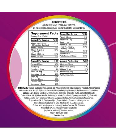 Centrum Women's Multivitamin with Iron, Vitamin D3, B & E Vitamins - 120 Count, Gluten Free & Non-GMO - Pack of 1 - Buy Online on GoSupps.com