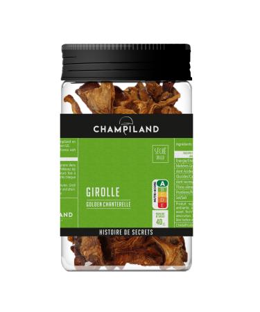 Champiland - Dried Chanterelle - Selected Sylvester Mushrooms and Hand Sorted - Exceptional Flavor - Mushrooms High in Prote