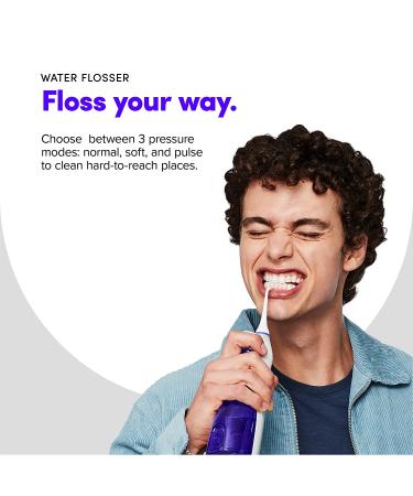 SmileDirectClub Cordless Water Flosser - Waterproof Teeth Cleaner, 3 Pressure Modes, 99% Plaque Removal - Buy Online on GoSupps.com