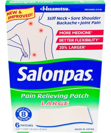 Salonpas Pain Relief Patch Large 6 ct (5 Pack)