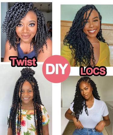 BATISI Afro Twist Braiding Hair 12 Inch 2 Pack - Pre-Separated Marley Twist Hair for Black Women - Pre-Fluffed Kinky Spring Twist Hair - Faux Locs & Wrapping Hair - 1b Black (Pack of 2) - Buy Online on GoSupps.com