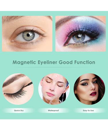 Magnetic Eyelashes with Eyeliner Kit - 5 Pairs Fluffy Lashes, 2 Tubes Magnetic Eyeliner, Tweezers - 3D Natural Look, Reusable False Lashes - Waterproof, Easy to Wear, No Glue Needed - Buy Online on GoSupps.com