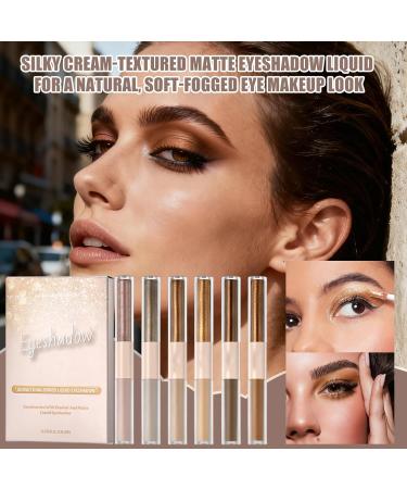 Fard Paupi res Liquide - 6 Pi ces R sistant L'Eau Hautement Pigment Cosm tiques Yeux Liquides Mat Et Brillant | Pour Voyage F te Travail Banquet Occasions Sp ciales Mariage Dames Filles - Buy Online on GoSupps.com