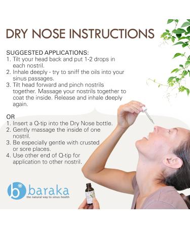 Baraka Dry Nose Nasal Oil Hydrating Nose Moisturizer for Dry Nasal Passages Organic Essential Oils (Cardamom Everlast German & Roman Chamomile) in Sesame Oil Base 1-Pack (1-oz Dropper Bottle) Single - Buy Online on GoSupps.com