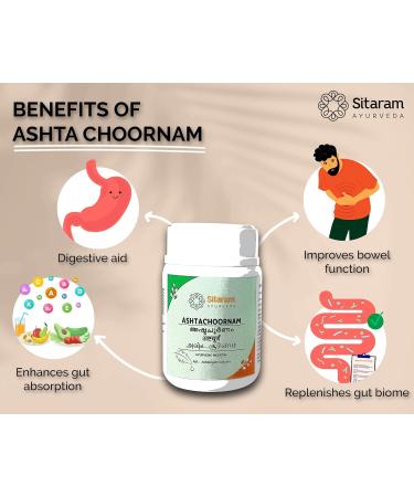 Sitaram Ayurveda Ashta Choornam 50g - Herbal Appetite Stimulant & Digestive Aid | International Shipping Available - Buy Online on GoSupps.com