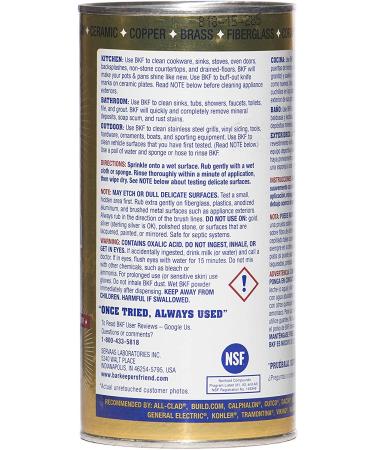 BAR KEEPERS FRIEND Powdered Cleanser 12oz - Effective Cleaning Formula (1-Pack) - Buy Online on GoSupps.com