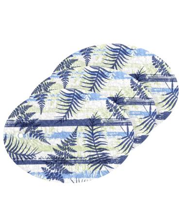 3-Pack Cleaning Kitchen Sponges Oval Mandarin Blue Leaf Stripes Kitchen Cellulose Dishwashing Wood Pulp Cotton