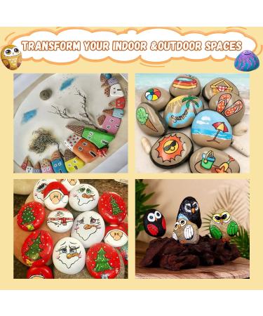 8-Piece Dog's Booty Stone Painting Set | 12 Colors & Waterproof Acrylic Pencils for Decorating Pots - Buy Online on GoSupps.com