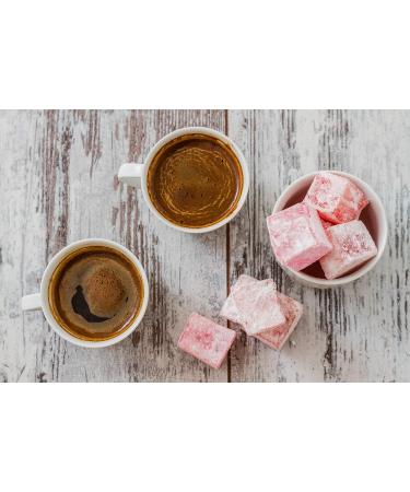 Cerez Pazari Turkish Delight Vegan Soft Candy Dessert Glucose Free -Loukoumi- with Rose Flavor - 454g - Buy Online on GoSupps.com