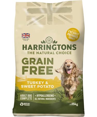 Harringtons Turkey/Sweet Potato Hypoallergenic Grain Free Dog Food 15kg - Buy Online on GoSupps.com