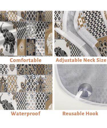 Ethnic Elephants Beard Bib Apron for Men - Waterproof Hair Catcher & Grooming Cape with Suction Cups | Perfect Gifts for Men - Buy Online on GoSupps.com