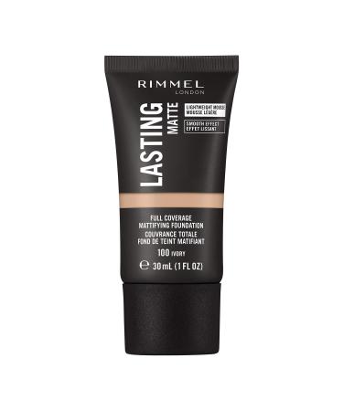 Rimmel Lasting Matte Full Coverage Light-weight Foundation 30 ml 100 Ivory - Buy Online on GoSupps.com