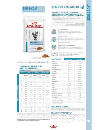 Royal Canin Vet Care Nutrition Wet Cat Food Skin and Coat 100 g (Pack of 12) - Buy Online on GoSupps.com