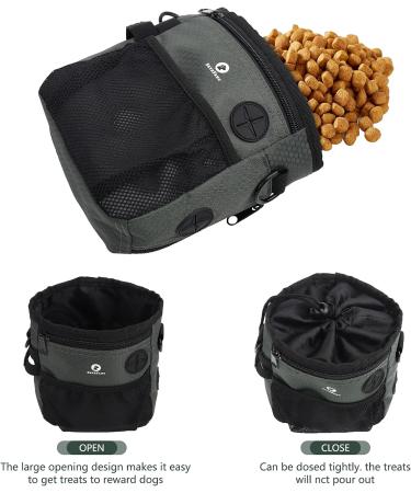 Skyfang Hundeleckerli Pocket for Pets - Veavier Dog Treats & Removable Water Bottle Pocket | Black & Green - Buy Online on GoSupps.com