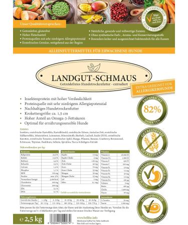 Bellfor Hypoallergenic Dry Food with Insects - Landgut-Schmaus - 2.5 kg - Buy Online on GoSupps.com