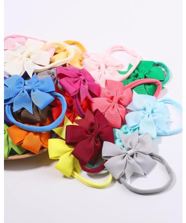 40pcs Baby Girls Grosgrain Ribbon Hair Bows Headbands Set - Hair Accessories for Infants, Newborns, Toddlers - Buy Online on GoSupps.com