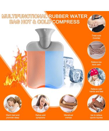 Hot Water Bottle with Cover 2L Hot Water Bag Extra Large with PVC Leak-Proof Hot Water Bag and Soft Fluffy Cover for Hand Feet Waist Warmer Menstrual Cramps Hot or Cold Compress - Buy Online on GoSupps.com