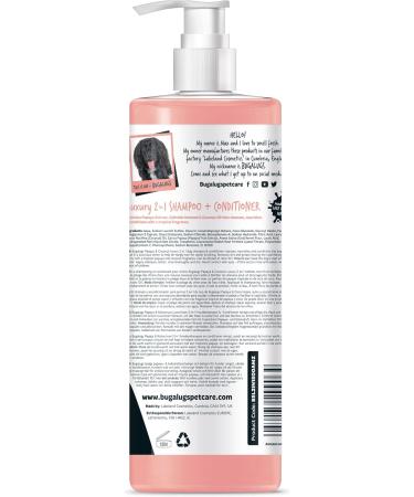 BUGALUGS Dog Shampoo Luxury 2 in 1 Papaya & Coconut dog grooming shampoo products for smelly dogs with fragrance best puppy shampoo professional groom Vegan pet shampoo & conditioner Shampoo 1x500ml - Buy Online on GoSupps.com