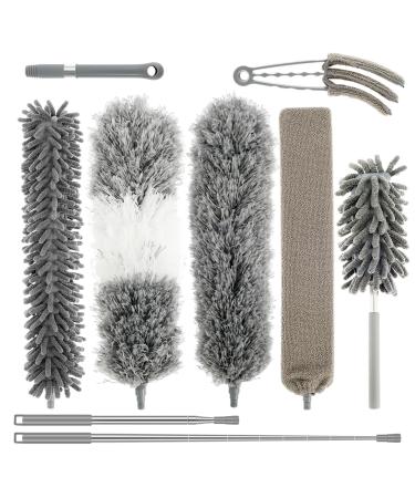 Abizarch Ceiling Fan Cleaner with Extension Rod Set Soft Microfibre Ceiling Fan Duster Removable and Bendable for Cleaning Ceiling Fans ZHAZHAMO(Style 1)
