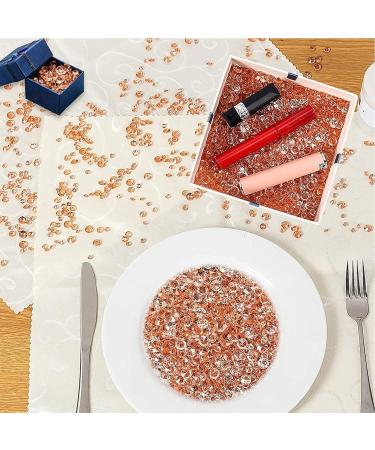4000 Pieces Acrylic Rhinestones - Rose Gold Crystal Diamonds for Wedding Decor Nail Art Makeup & Desktop Decoration - Buy Online on GoSupps.com