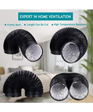 HG Power Exhaust Hose 100mm - 5m Flexible PVC Aluminum Tube | Sound Insulated Heat Resistant Ventilation Hose for Exhaust Air Valves | 4-Inch Diameter - Buy Online! - Buy Online on GoSupps.com