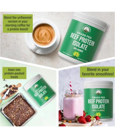 Grass Fed Beef Protein Powder - Lactose Free Great Tasting Beef Protein Isolate. Complete Animal Based Non Dairy Paleo Carnivore Supplement for Prime Muscle Building. No Whey. Unflavored - Buy Online on GoSupps.com