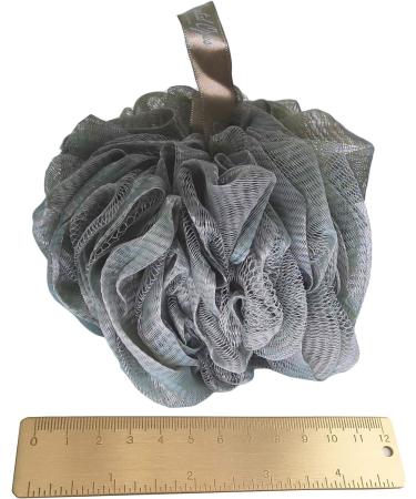 Lush Puffs - 3 Pack Large 75g Deluxe Loofah Body Scrubbers. Rich Lather Shower & Bath Poufs for Skin Exfoliating & Washing. Lush Scrunchie Sponge. Quality Made & Long Lasting. Three Shades of Grey. - Buy Online on GoSupps.com