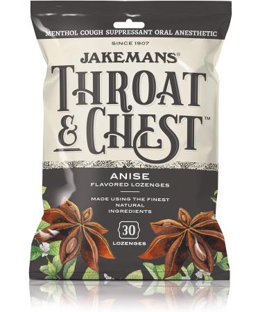Jakemans Cherry Throat & Chest Lozenge Cough Drops 30 Count - All Natural Ingredients - Buy Online on GoSupps.com
