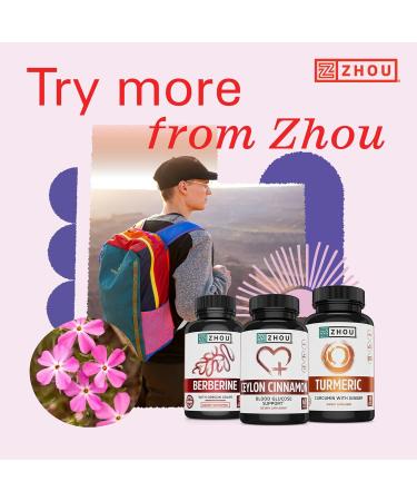 ZHOU Heart Hero Ceylon Cinnamon - Ceylon Cinnamon Capsules for Women and Men Cinnamon Verum Supplement with 1200 mg Per Serving for Heart and Joint Health - 60 Veggie Capsules - Buy Online on GoSupps.com