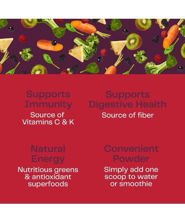 Amazing Grass Greens Blend Superfood Powder with Spirulina & Probiotics - 60 Servings Berry Flavor - Buy Online on GoSupps.com