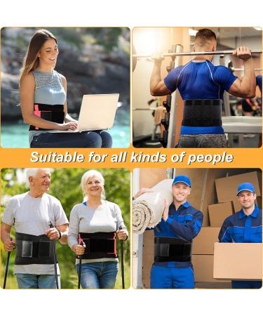 ABACKH Back Brace for Lower Back Pain - Lumbar Support Belt for Women & Men - 5XL Black-5XL(53-65) - Buy Online on GoSupps.com