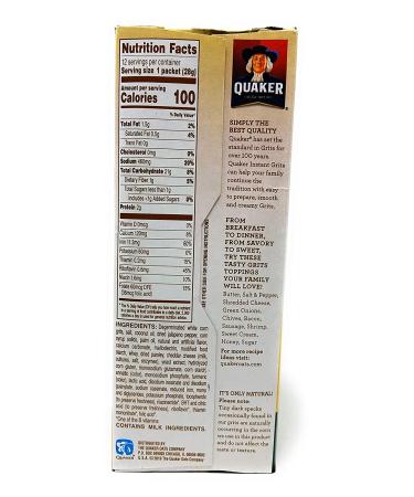 Quaker Instant Grits Jalapeno Cheddar Flavor 12 Servings - Buy Online on GoSupps.com