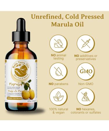 Bella Terra Oils Marula Oil. 120ml. 100% Pure. Cold-pressed. Unrefined. Luxury Oil. Rich in Antioxidants. Absorbs Quickly. Natural Moisturizer for Skin Hair. 120 ml (Pack of 1) - Buy Online on GoSupps.com