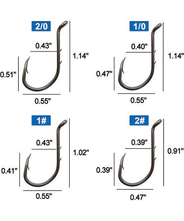 120pcs Octopus Fishing Hooks | Barbed Baitholder Hooks | High Carbon Steel | Circle Jig Fish Hooks | Freshwater Saltwater | Sizes 8-6/0 - Buy Online on GoSupps.com