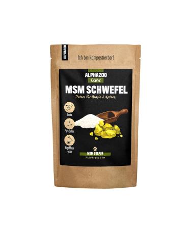 alphazoo MSM Sulfur Powder for Dogs Cats and Rodents 250 g I Natural Joint Powder without Additives I Mesh Factor 40-80 I Ensures More Agility