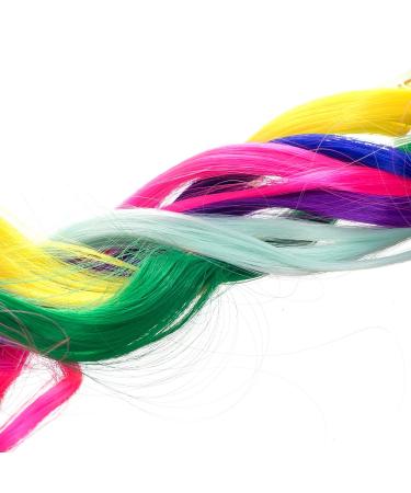 SWACC 22 Pcs Colored Party Highlights Clip in Hair Extensions - Multi-Colors Synthetic Hairpieces - Buy Online on GoSupps.com