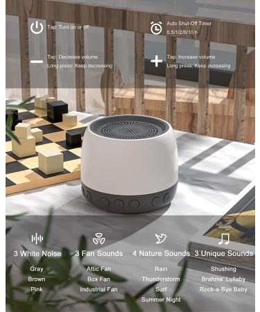 elesories White Noise Machine - 13 Non-Looping Soothing Sounds for Adults & Babies | Multifunctional Speaker for Home, Office, Nursery & Travel - Buy Online on GoSupps.com