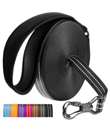 X XBen tow lines for dogs 3m 5m 10m 15m 20m 33m long robust dog leash with lockable carabiner reflective running line training line for medium large dogs convenient hand loop 5m black - Buy Online on GoSupps.com