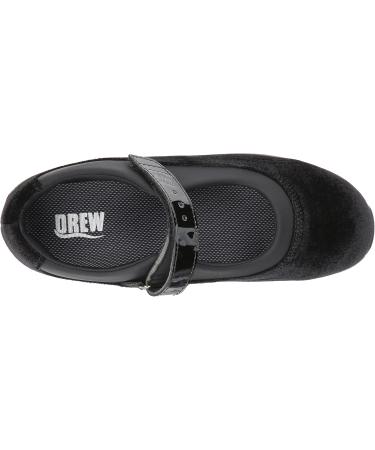 Drew Rose Women's Cushioned Mary Jane Shoes - 9 Wide Black Velvet | Comfortable & Stylish International Shipping - Buy Online on GoSupps.com