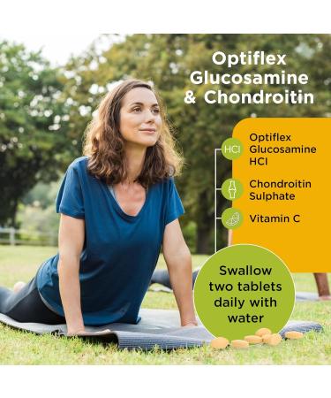 Healthspan Glucosamine & Chondroitin (120 Tablets) - Joint Health Supplement with Optiflex Glucosamine, Chondroitin Sulphate, Vitamin C - 40% More Glucosamine - Sustainably Sourced - Buy Online on GoSupps.com