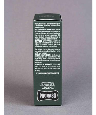 Proraso Aftershave Beard Balm Cypress and Vetyver 100ml Scented Beard Balm Softens Protects and Eases Discomfort Made in Italy - Buy Online on GoSupps.com