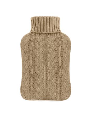 samply 2L Hot Water Bottle with Knited Cover Khaki 2L Khaki