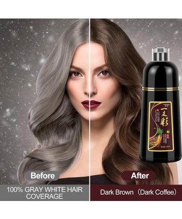 MEIDU Black Hair Dye Shampoo 3-in-1 for Instant 100% Grey Coverage - Herbal Hair Color Shampoo for Women & Men (500mL) - Buy Online on GoSupps.com